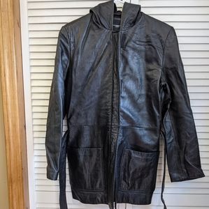 Colebrook & Co. Hooded Leather Jacket.      6